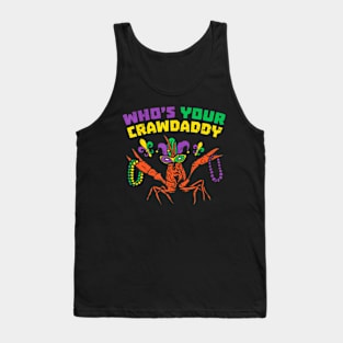 Whos Your Crawdaddy Crawfish Jester Beads Mardi Gras Tank Top